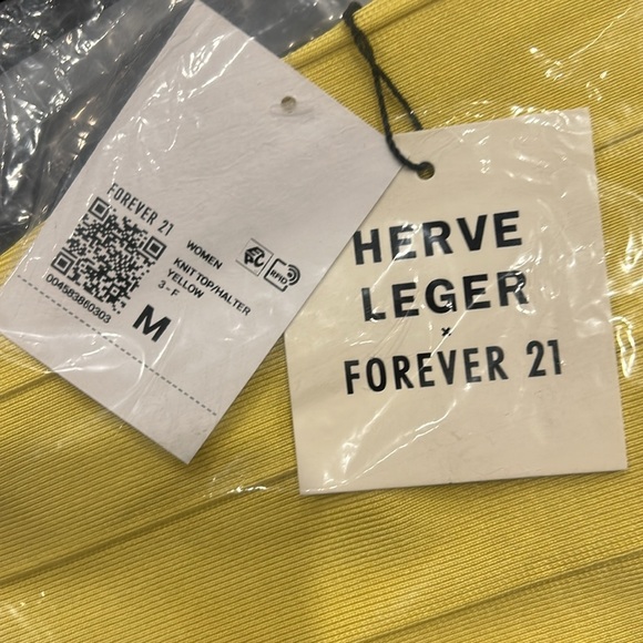 HERVE LEGER x FOREVER 21 | Knit Halter Top in Yellow - Picture 6 of 6
